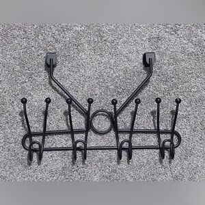 Source Unknown Black Metal Wall Hook Organizer